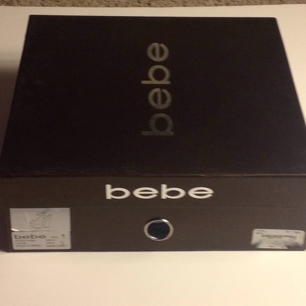 Bebe Plum Metallic trim Wedges: Size 7 - Picture 7 of 7